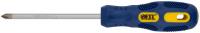 Отвертка "Гранд", сталь S2, шестигранное жало, прорезиненная сине-желтая ручка, Профи  5х100 мм РН1
