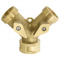 Разветвитель двухканальный, регулируемый, внешняя и внутренняя резьба 3/4, латунный Palisad