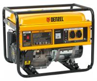 Генератор бензиновый GE 4500, 4.5 кВт, 220 В/50 Гц, 25 л, ручной старт Denzel