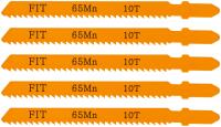 Полотна для э/лобзика по дереву, европ.хвостовик, усиленная сталь 65 Мп, 5 шт., 10 ТPI