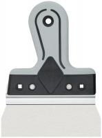 Шпатель фасадный Профи, нержавеющая сталь, прорезиненная ручка 150 мм