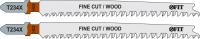 Полотна по дереву, HCS, шлифованные под свободным углом зубья, 116/91 мм, переменный шаг (T234X), 2 шт.