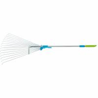 Грабли веерные стальные, 190 - 600 х 790 - 1620 мм,15 зубьев, раздвижные,стальной черенок, Luxe, Palisad