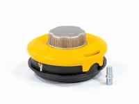 Катушка триммерная полуавтоматическая, легкая заправка лески, гайка M10x1.25, винт M10-M10, алюминиевая кнопка Denzel