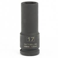 Головка ударная удлиненная шестигранная, 17 мм, 1/2, CrMo Stels