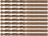 Сверла по металлу HSS с добавкой кобальта 5% Профи 4,5 мм (10 шт.)