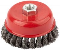 Корщетка чашечная, гайка М14, стальная витая проволока 100 мм