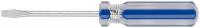 Отвертка "Техно", CrV сталь, пластиковая синяя прозрачная ручка  5х75 мм SL