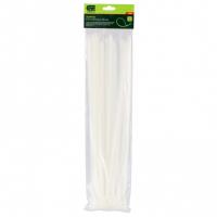 Хомуты, 400 х 8 мм, пластиковые, белые, 50 шт Сибртех