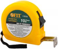 Рулетка желтая "Оптима" 10 м x 25 мм