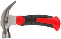 Молоток-гвоздодер, укороченный, фиброглассовая обрезиненная ручка 25 мм, 225 гр.