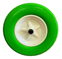 Колесо полиуретановое бескамерное 4,8/4,00х8 ось 16мм