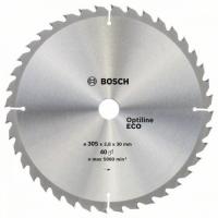 Диск пильный Bosch твердосплавный 305х30х 40 Optiline ECO (798)
