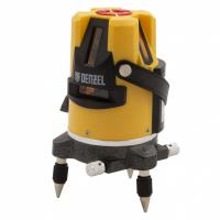 Уровень лазерный LX3, 10 м, ± 0.3 мм/1 м, 635 нм, 4 вертикальных, 1 горизонтальная плоскости, резьба 5/8" Denzel