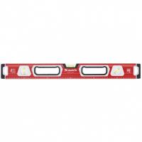 Уровень алюминиевый, магнит, фрезерованный, 3 глазка (1 зеркальный), двухкомпонентные рукоятки, 2000 мм Matrix