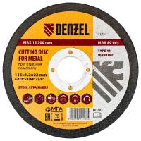 Круг отрезной по металлу, 115 х 1.2 х 22.2 мм Denzel