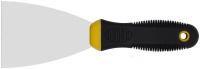 Шпатель, нерж.сталь, черно-желтая прорезин.ручка  3" ( 75 мм)