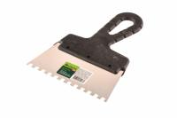 Шпатель из нержавеющей стали, 150 мм, зуб 6 х 6 мм, пластмассовая ручка Сибртех