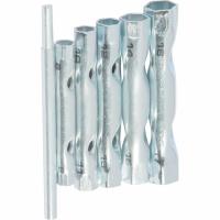 Набор ключей-трубок торцевых, 8 х 17 мм, вороток, оцинкованные, 6 шт, Sparta