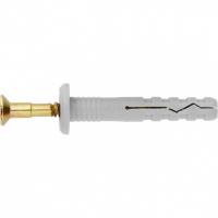 Дюбель-гвоздь полипропиленовый грибовидный бортик 6 x 40 мм, 200 шт Сибртех