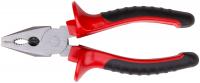 Плоскогубцы комбинированные "Оптима", двухцветные обрезиненные ручки, полированная сталь 165 мм