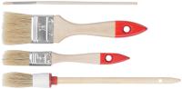 Набор кистей 4 шт. (художественная - 15 мм, круглая - 20 мм, флейцевые - 19, 38 мм)