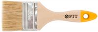 Кисть флейцевая "Стандарт-Плюс", натур.светлая щетина, деревянная ручка 2,5" (63 мм)