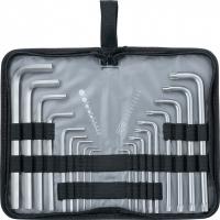 Набор ключей имбусовых HEX-Torx , 18 шт: HEX 1.5-10 мм, T10-T50, CrV, удлиненных, с сатиновым покрытием Matrix