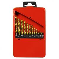 Набор нитридтитан. сверл по металлу, 1.5-6.5 мм (через 0.5 мм+3.2мм; 4.8 мм), НSS, 13 шт Matrix