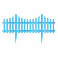 Забор декоративный "Гибкий", 24 х 300 см, голубой, Россия, Palisad