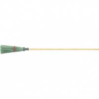 Метла полипропиленовая, 140 х 310 х 1550 мм, круглая, с ободом, деревянный черенок, Россия, Сибртех