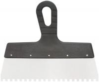 Шпатель фасадный нержавеющий зубчатый 250 мм / зуб  6 мм