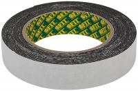 Лента клеящая, 2-х сторонняя монтажная,на вспененной основе, черная, 25 мм х 5 м