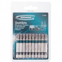 Набор бит РZ3 х 50, сталь S2, 10 шт. Gross