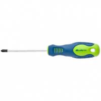 Отвертка, PH2 х 100 мм, CrV, двухкомпонентная рукоятка Сибртех