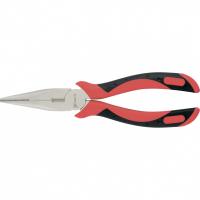 Длинногубцы прямые Grand, 200 мм, никелированные, двухкомпонентные рукоятки Matrix