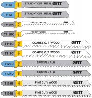 Набор полотен для электролобзика 10 шт. (T111Cx2; T119BOx2; T101Bx2; T118Ax2; T127Dx2)