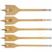 Набор сверл перовых по дереву, 16-20-22-25-32 мм, 5 шт, пластиковый кейс, Matrix