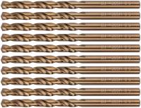 Сверла по металлу HSS с добавкой кобальта 5% Профи 5,0 мм (10 шт.)