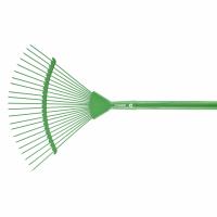 Грабли веерные стальные, 420 х 1585 мм, 22 круглых зуба, эмалированные, стальной черенок, Palisad