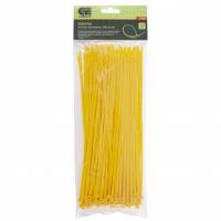 Хомуты, 250 x 3.6 мм, пластиковые, желтые, 100 шт Сибртех