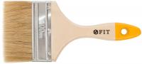 Кисть флейцевая "Стандарт-Плюс", натур.светлая щетина, деревянная ручка  4" (100 мм)