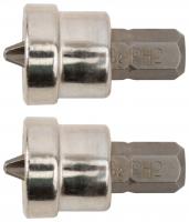 Насадки д/быстрого завинч.самор.по гипр., набор 2 шт., сталь S2 Профи, РН2 х 25 мм