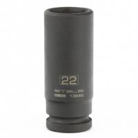 Головка ударная удлиненная шестигранная, 22 мм, 1/2, CrMo Stels