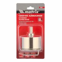 Сверло алмазное по керамограниту, 60 х 67 мм, трехгранный хвостовик Matrix