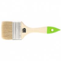 Кисть плоская 63 мм, натуральная щетина, деревянная ручка Сибртех