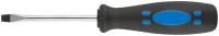 Отвертка "Стандарт", CrV сталь, прорезиненная черно-синяя ручка  5х75 мм SL