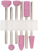 Шарошки для шлифовки изделий из стали и цветных металлов, алюминий-оксидные, мини, набор 6 шт.