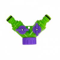 Разветвитель двухканальный, регулируемый, со штуцерами Palisad