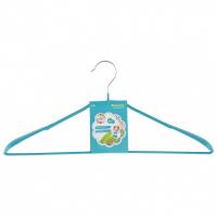 Вешалка метал для верхней одежды с прорезиненным противоскользящим покрытием 45 см, бирюзовая Elfe